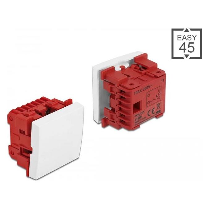 Delock Easy 45 Wippschalter 45x45mm weiss (81359)