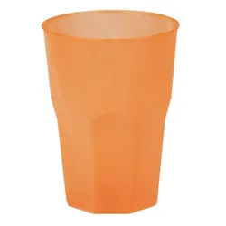 20 Mehrweg Becher orange Plastikbecher 300ml Wiederverwendbar Frost bunt