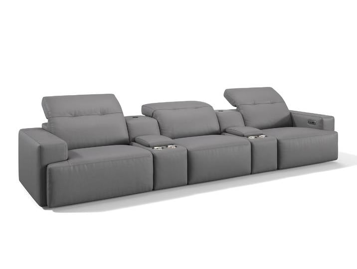 Leder 3-Sitzer SORANO Kinosofa Bigsofa Heimkinocouch 3er Sofa