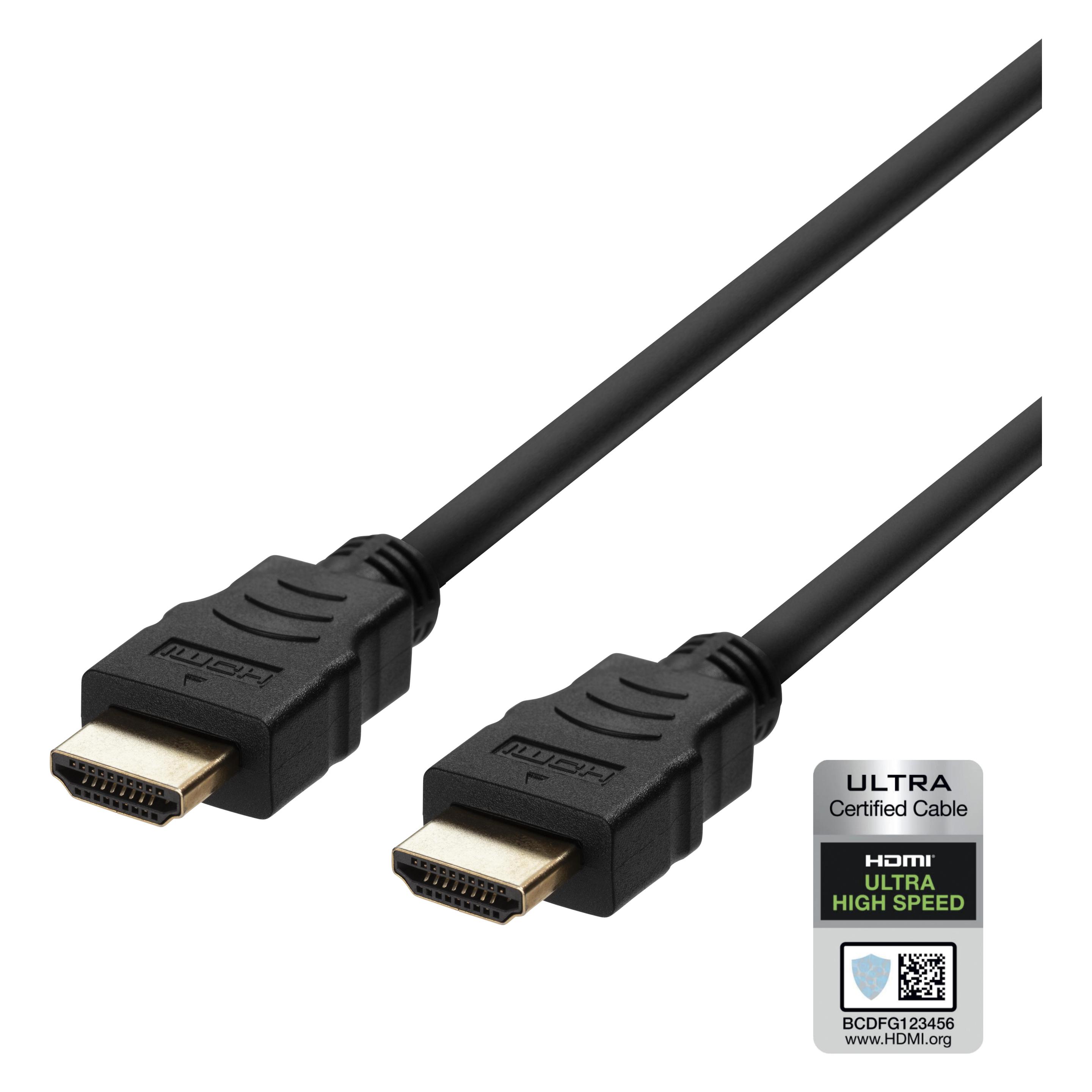 Deltaco HU-20 HDMI cable HDMI Type A (Standard) Black (2 m) (HU-20)