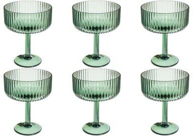 Abode Homewares Mesa Acrylic Coupe Glass - 14 oz - Set of 6