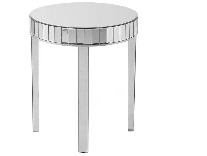 BELIANI Beistelltisch Silber Spiegeloptik Multifunktional Glamour Rund Modern