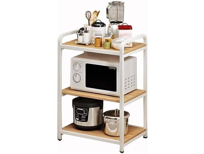 CVdrtyED Mikrowellenregal Küchen-Mikrowellen-Ofenregal, Bodenstehend, Gewürzregal, Desktop, 3-lagiges Regal, Ofenregal Küchenregal Stehend