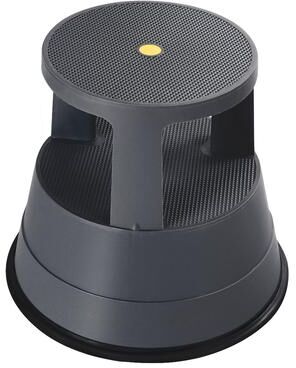 2 Step Round Stool Kick Rolling Backless Stool with Non-Slip Rubber