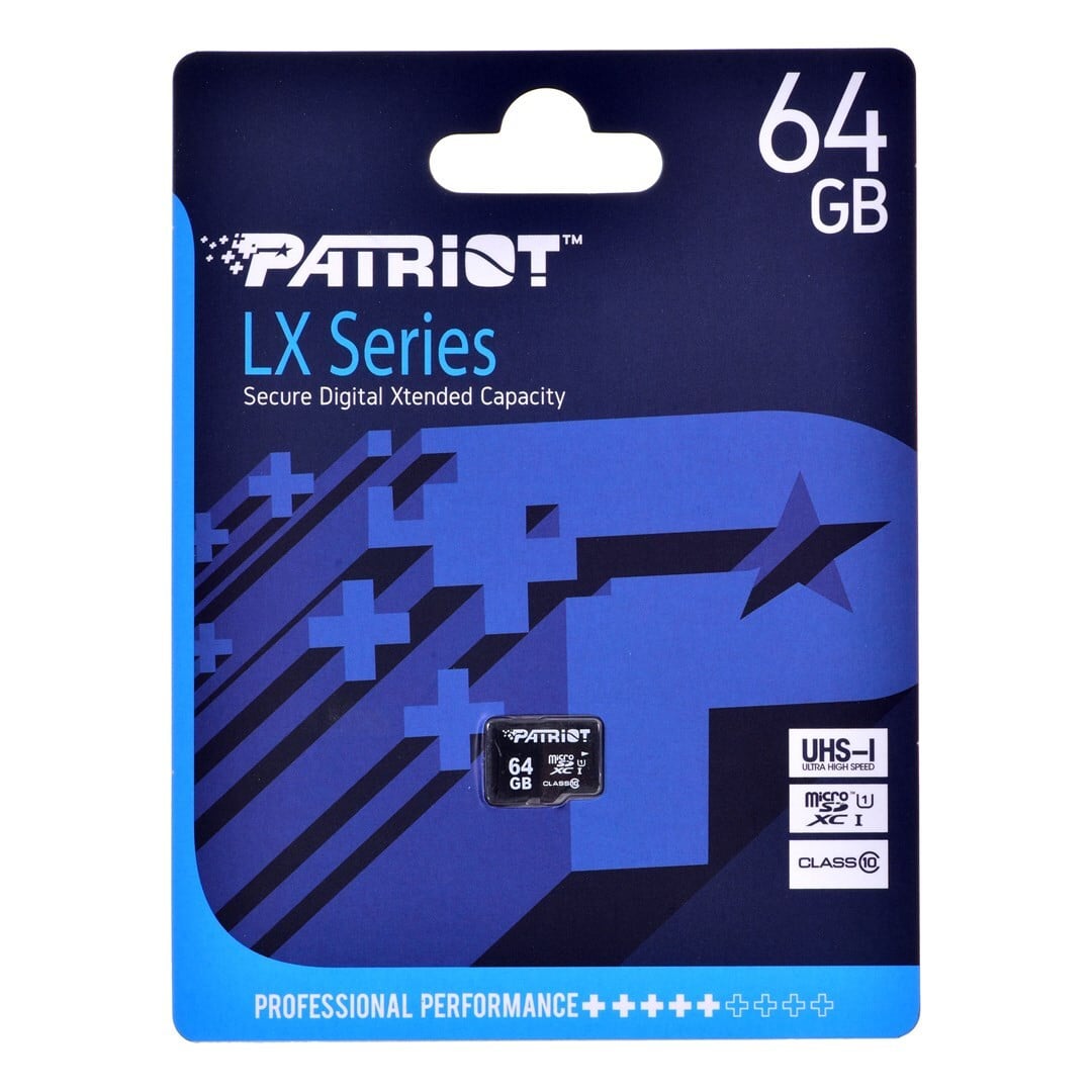 Patriot Memory PSF64GMDC10 MicroSDXC UHS-I Class 10 Geheugenkaart 64 GB