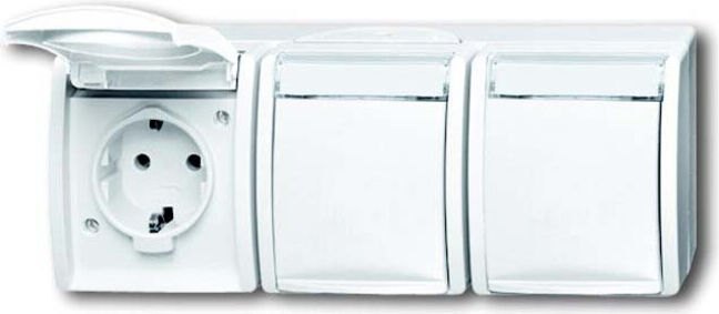 Busch-Jaeger Prise triple horizontale 2300/3 EWN-54 (2CKA002084A0716)