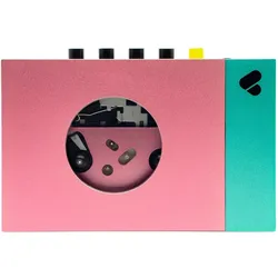 we are rewind Tragbarer BT-Kassettenspieler, MP3 Player + Portable Audiogeräte, Pink