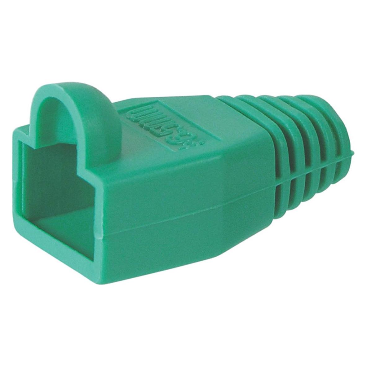 Tecline Knickschutztülle für Modularstecker RJ45, für Rundkabel, grün, VE: 10 Verhindert Beschädigungen am S (U/FTP, CAT6) (39908018G)