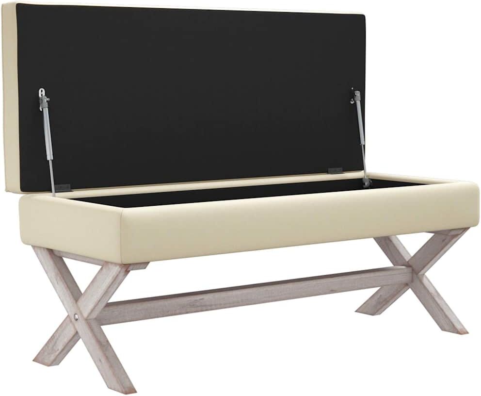vidaXL Tabouret de rangement 110x45x49 cm lin