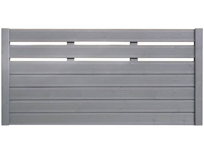 Holzzaun BM MASSIVHOLZ, grau, H:90cm, Holzwerkstoff, Zaunelemente, Holzzaun, Fichte grau lasiert, LxH: 180x90 cm
