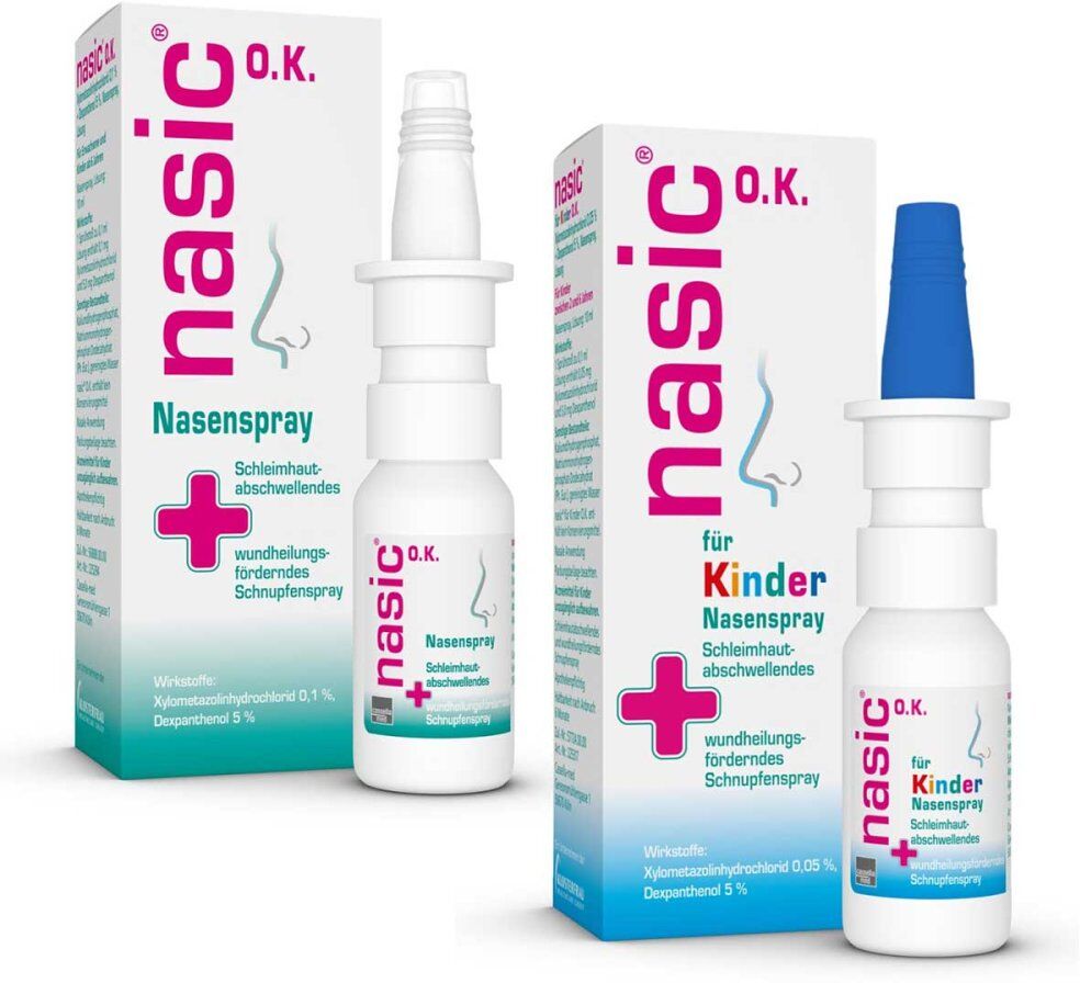 Nasic Nasenspray OK Erwachsene und Nasic Nasenspray OK Kinder 1Pck