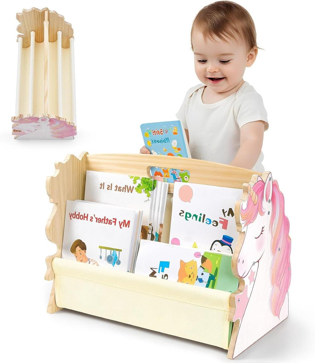 Houten kinder boekenkast met open rug voor de kinderkamer