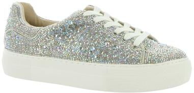 Betsey Johnson Sidny - Womens 8 Metallic,Silver Oxford Shoes Medium