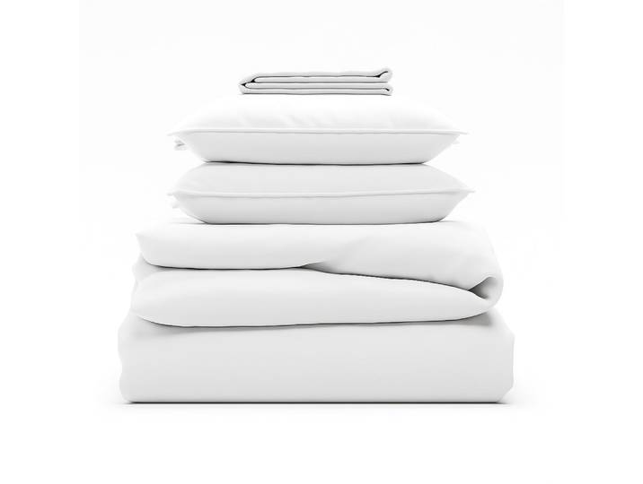 Parure de lit blanche 160x200cm