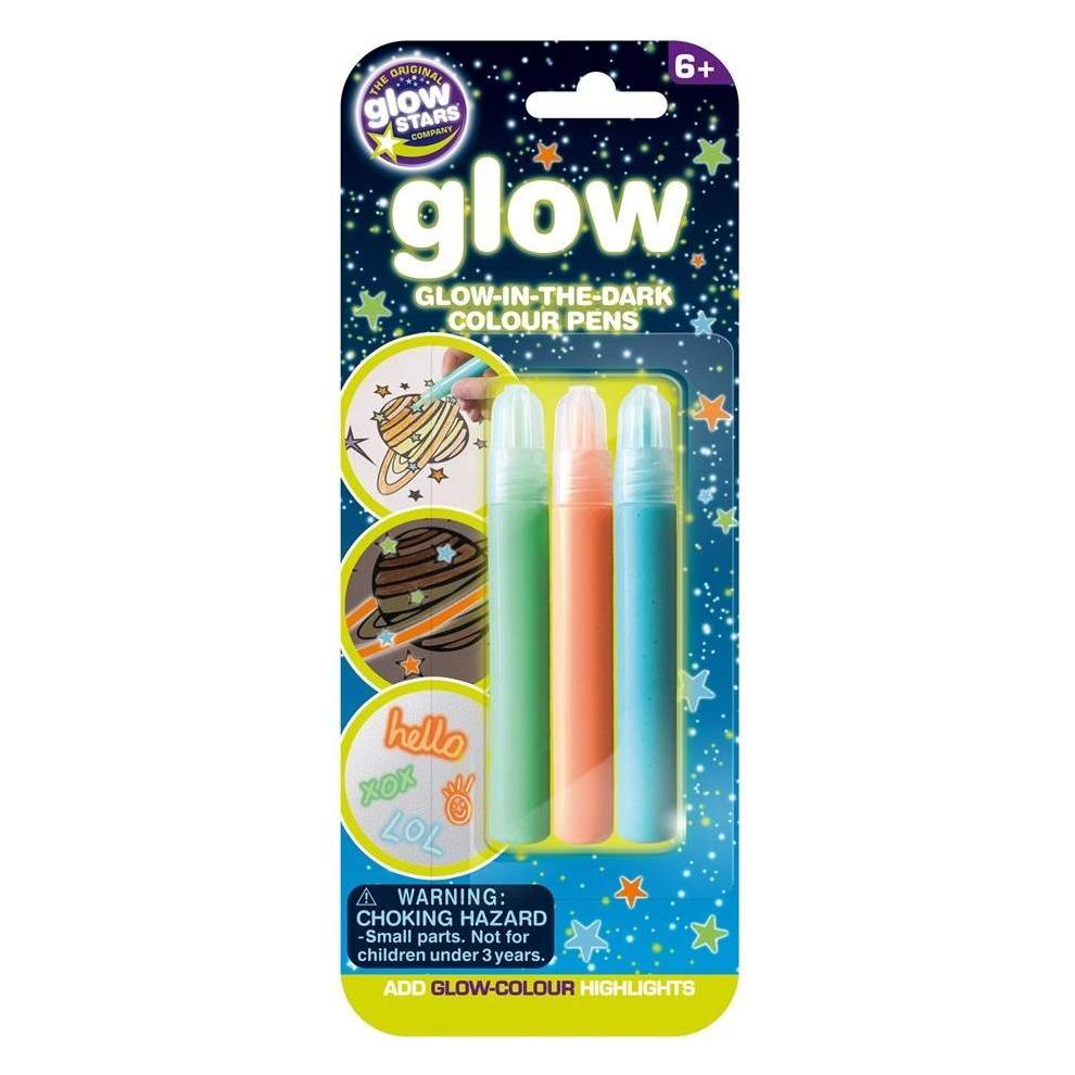 Brainstorm Leuchtstifte Glow in the Dark farbig, 3 Stück (3x) (BS-B8505)