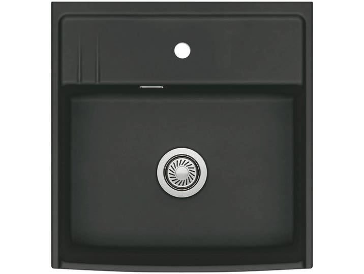 Spüle, Schwarz, 59.5x20.0x61.8 cm, Keramik, Küchen, Küchenausstattung