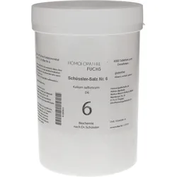 HOMOEOPATHIEFUCHS Schüssler-Salz Nummer 6 Kalium sulfuricum D6 Biochemie 4000 St Tabletten