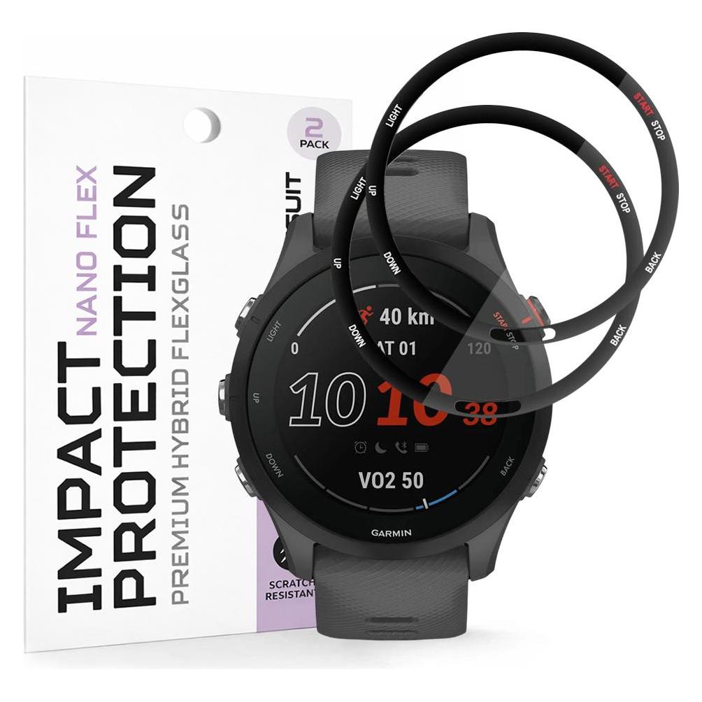 Techsuit - Nano Flex (2 pack) - Garmin Forerunner 255 / Forerunner 255 Music - Black (66920228)