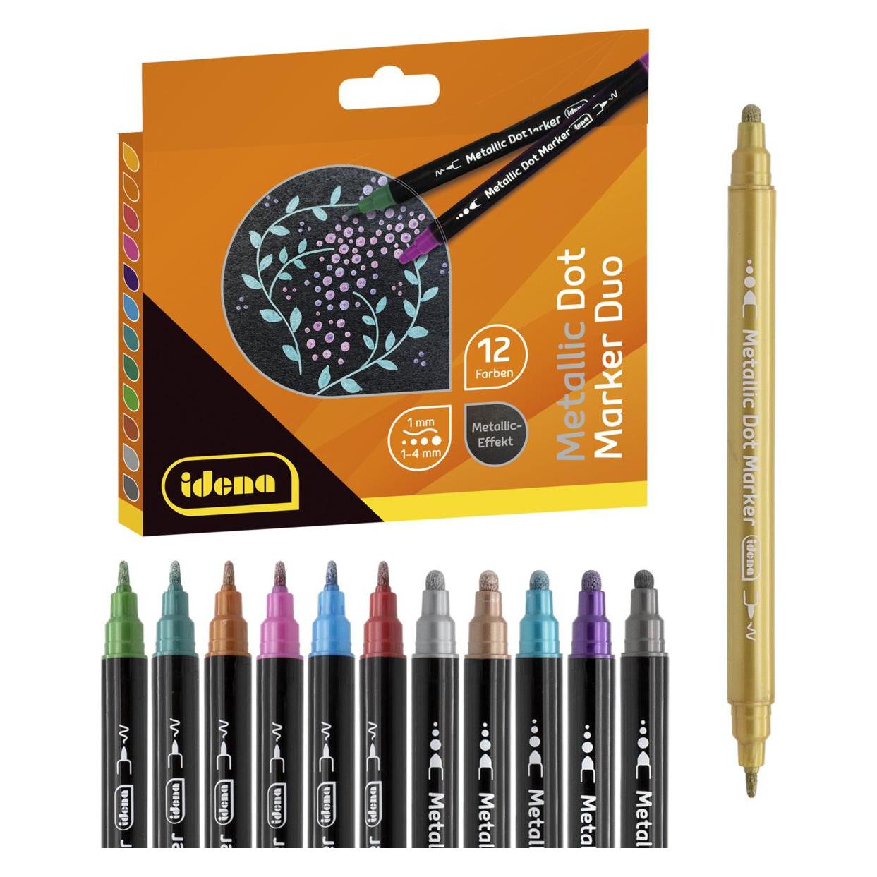 Idena Metallic Dot Marker DUO 12 Farben (12x) (46987283)