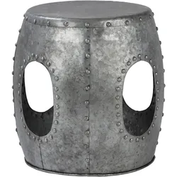BEISTELLTISCH rund Ø38x43 cm Silber aus Metall
