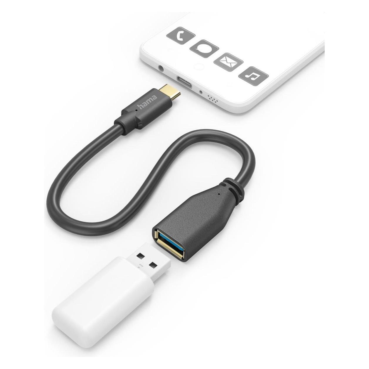 Hama USB C - USB A Adapter (USB-A, USB-C) (00201605)