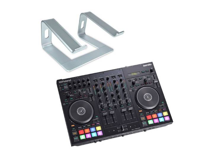 Roland Audio DJ Controller Roland DJ-707M DJ-Controller mit Ständer Silber, (mit Ständer Silber)