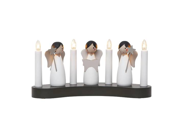 Star Trading Bougeoir de l avent Angel choir Blanc'