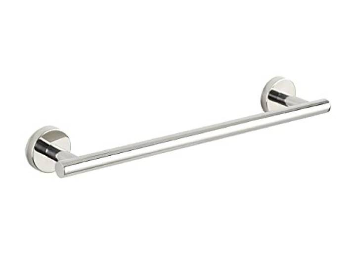 WENKO Barre Porte-Serviettes Bosio Brillante\, Porte-Serviettes Long avec Espace pour Les Serviettes de Bain\, pour Les Serviettes de Douche\, qualité Massive en Acier INOX au Fini Brillant\, 40x5\,5x7cm