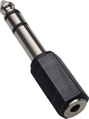 BKL Electronic 1102011 1102011 Klinke Audio Adapter [1x Klinkenstecker 6.35mm - 1x Klinkenbuchse 3.5 mm] Schwarz