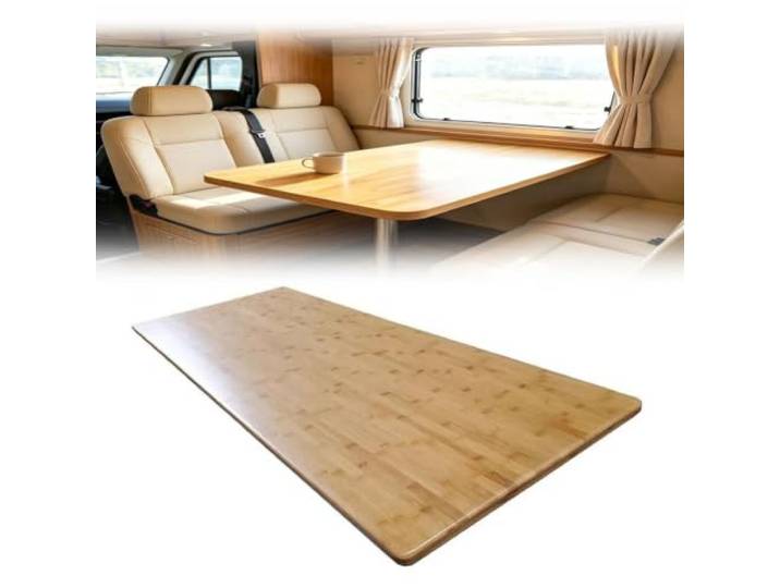 Rygcrud Bambus-Tischplatte, Universelle Massivholz Schreibtischplatte Aus Einem Stück, Rechteckige Arbeitsplatten Für Das Heimbüro Stehschreibtische, Zum Selberbauen(120x70x2 cm)