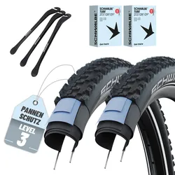 2 x Schwalbe Smart Sam Fahrradreifen 28 x 1,60 Zoll 42-622 Drahtreifen + Reflektorstreifen + SV und Reifenheber