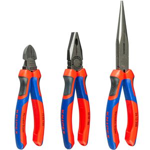 Knipex Zangenset 00 20 11, Montage-Paket, 3 Zangen, 160 - 200 mm