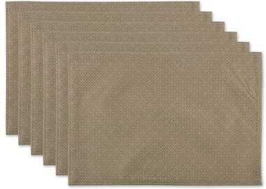 DII Stone Tonal Lattice Print Outdoor Placemat (Set of 6)