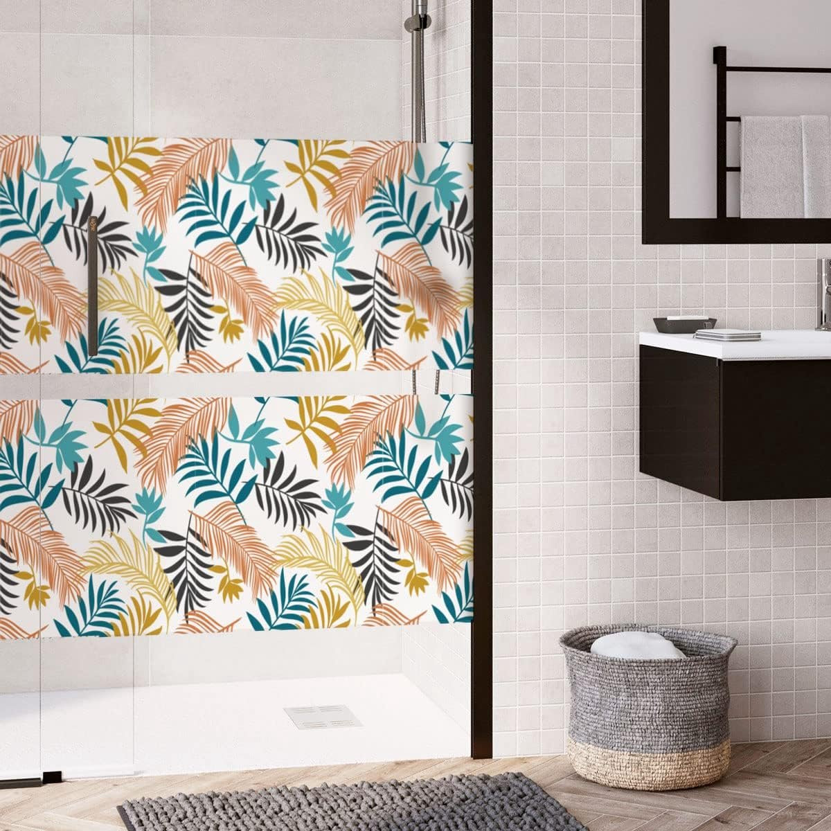 Kleurrijke zelfklevende raamfolie voor privacybescherming - 40 x 100 cm