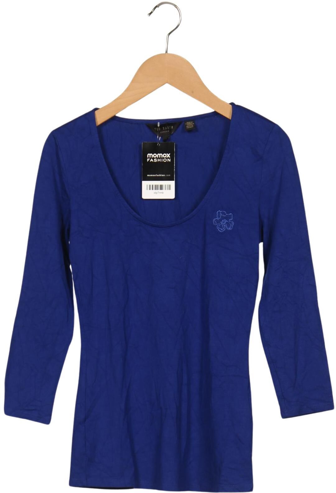 TED Baker Damen Langarmshirt, Marineblau, Gr. EU 36 (Ted Baker 1), Viskose / Elasthan - Second Hand