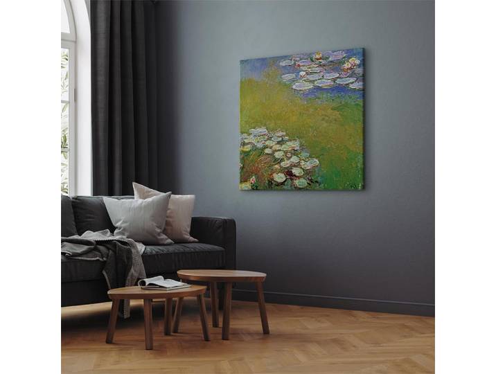 Toile Nénuphars Feutre Vert/Vert 40 x 40cm