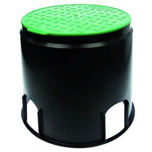 Heitronic Kabelbox Bodeneinbaudose, aus Kunststoff, für außen, grün, 24 x 17 cm