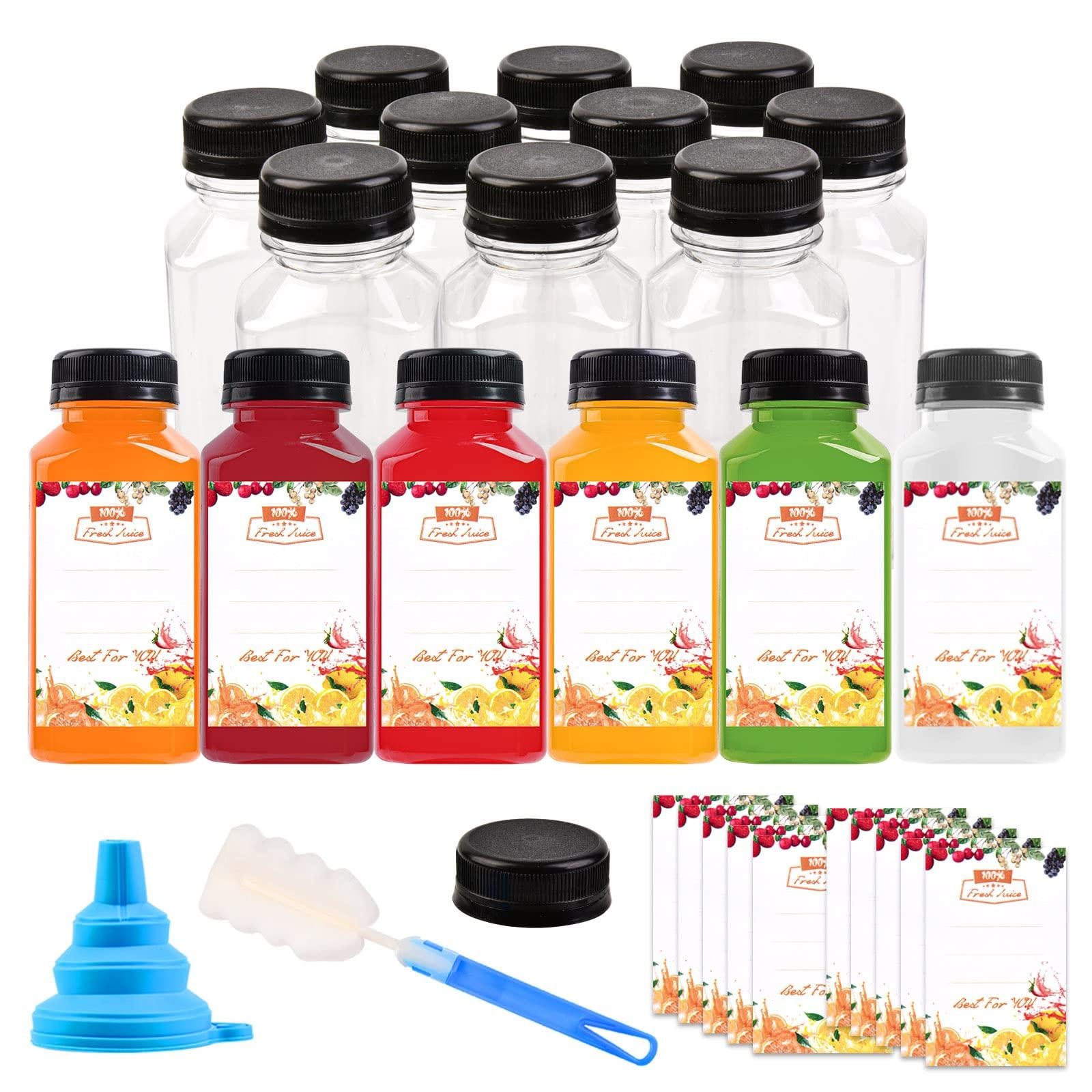 Dripio 10 herbruikbare lege plastic flessen, 250 ml, transparant