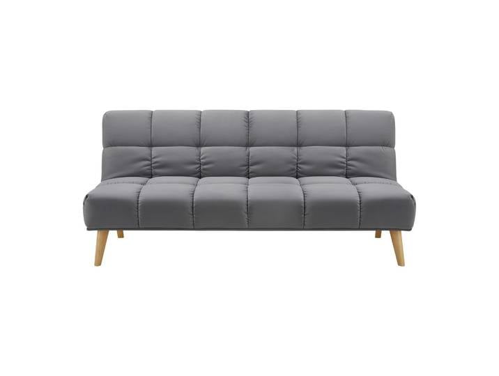 Bettsofa Dunkelgrau Holz, Textil