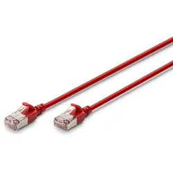 Digitus CAT 6A F-FTP Slim Patchkabel, 0,3m, Rot