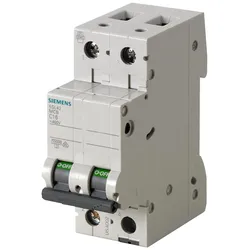 Siemens 5SL4202-7 Leitungsschutzschalter 400V 10kA, 2-polig, C, 2A 5SL42027