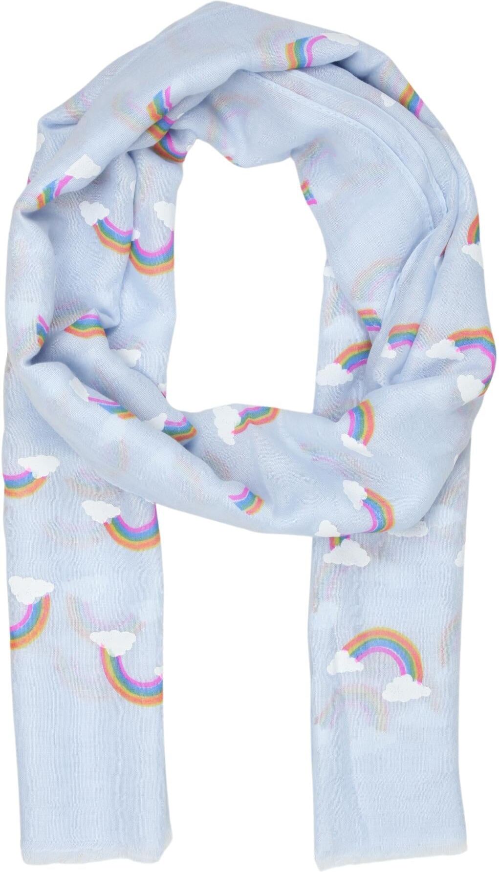 Zwillingsherz Damen Schal oder Tuch, Hellblau, Synthetik - Second Hand