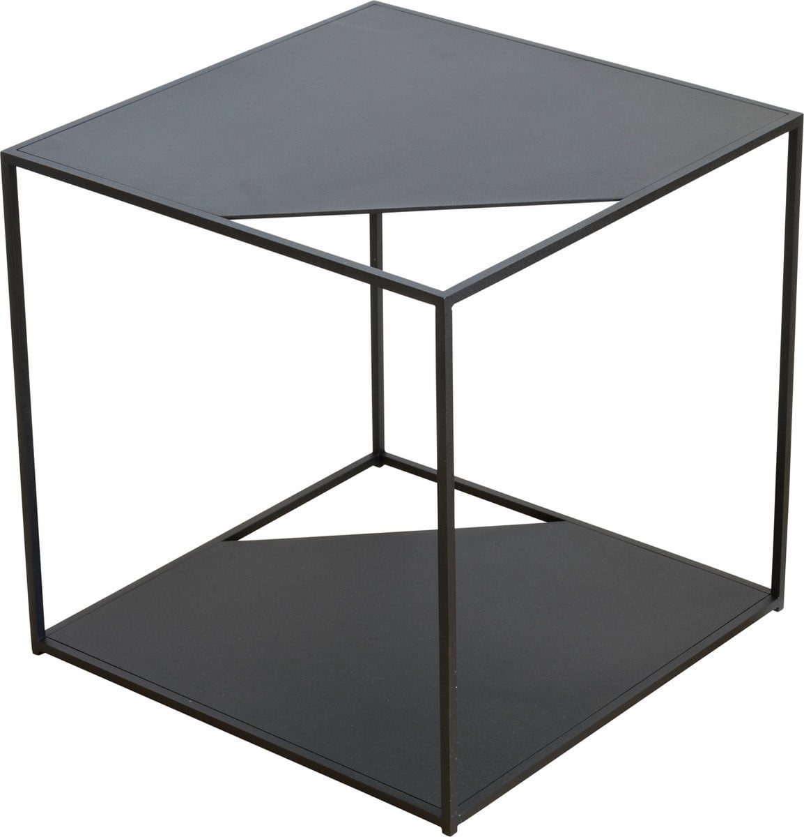 Torna Design Cut 40 Bijzettafel - Zwart Staal - B/D/H: 38 x 38 x 38 cm