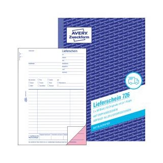 AVERY Zweckform Lieferschein mit Empfangsschein Formularbuch 726