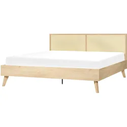 BETT 180/200cm Heller Holzfarbton Monpazier