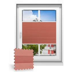Wabenplissee nach Maß, Rot 707130, 70 x 80 cm, Wabenplissees individuell maßangefertigt