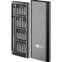 GOOBAY 77836 - Präzisionsschraubendreher, 24 teilig, mit Magnethalter