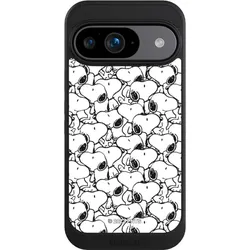 Nivocase Hülle für Google Pixel 9 Handyhülle NIVOcore Case Schwarz Muster Peanuts Snoopy (Google Pixel 9), Smartphone Hülle, Schwarz