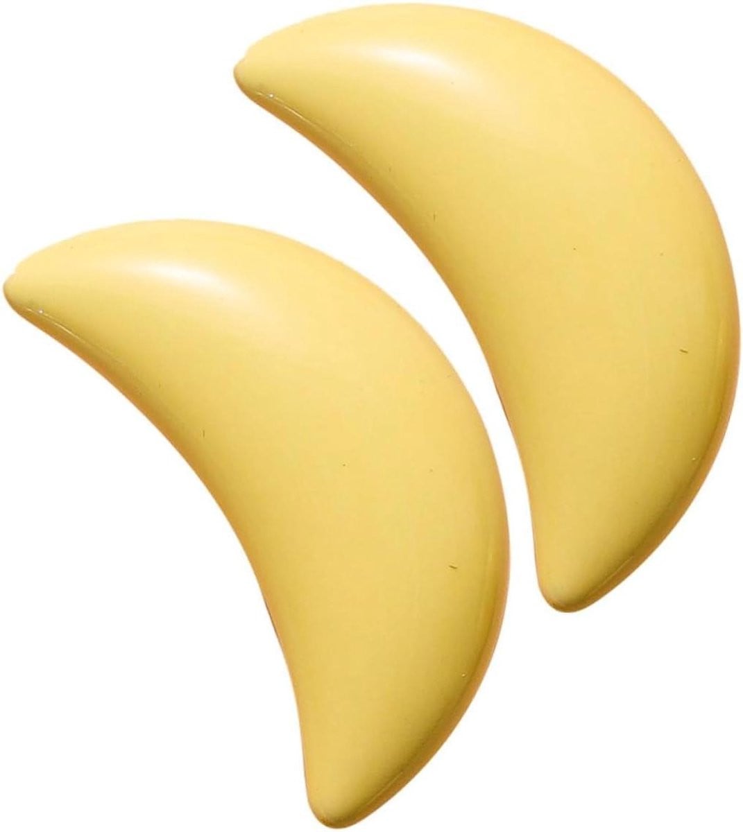 Set van 2 gele keramische knoppen met maanontwerp voor het vernieuwen van meubels