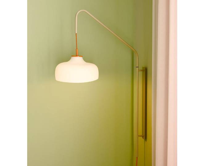 Current Wandleuchte, sand hell, Ausladung 71 cm - HÜBSCH - Wohnzimmer - Modern - Glas - Einflammig